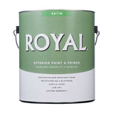 Royal Satin High Hiding White Paint Exterior 1 gal, Pack of 4