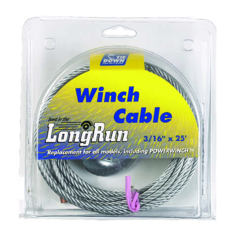 Tie Down Engineering Galvanized Steel 3/16 in. D X 25 ft. L Aircraft Cable