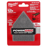Milwaukee 48-80-5150 Mesh Sanding Sheet, 3-5/8 in W, 3-3/4 in L, 150 Grit, Medium, Aluminum Oxide Abrasive, Pack of 3