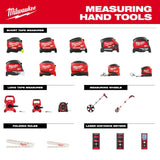Milwaukee 48-22-1816 Auto-Lock Tape Measure, 16 ft L Blade, 1 in W Blade, Steel Blade, ABS Case, Black/Red Case